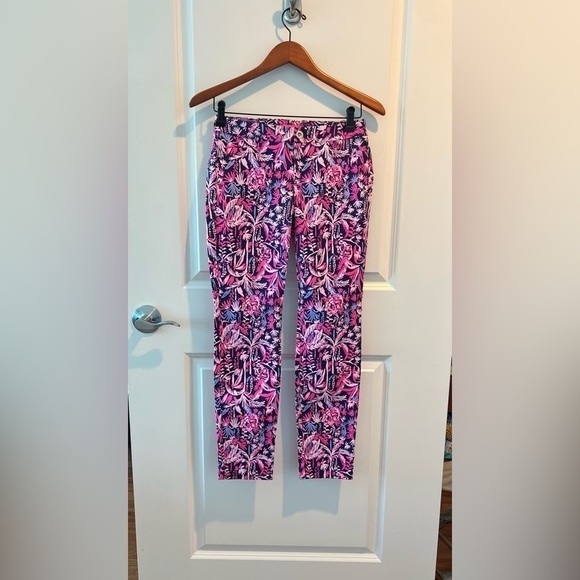 Lilly Pulitzer Kelly Skinny Ankle Pant Bright Navy Swing of Things - Picture 4 of 14
